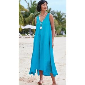 Soft Surroundings Mizu Dress Missy Blue Danabe 10/12